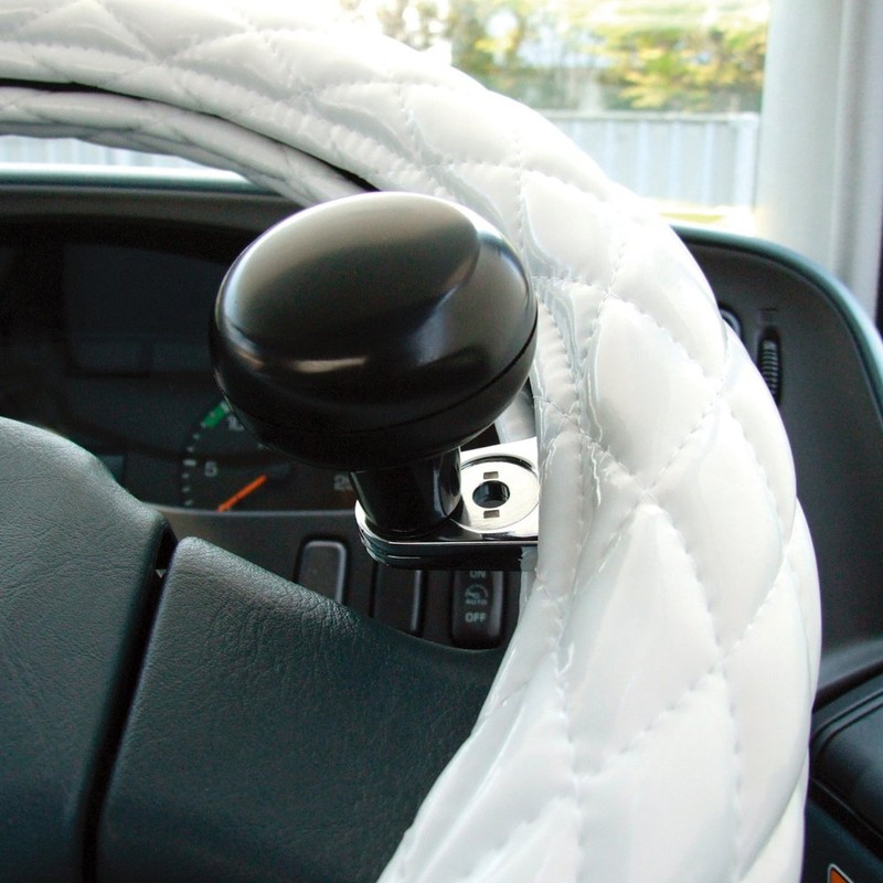 槌屋ヤック 車内用品 ハンドルスピンナー 2 BK TS-211