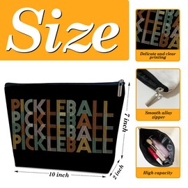 Ythuil Pickleball Gifts for Women Makeup Bag, Gifts for Pickle Ball Lover, Pickleball Favors for Teen Girls Sister Friends Besties, Women Cosmetic Bag for Purse