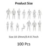 100 Pieces Model Figures White Unpainted Various Standing Figures Passers-by