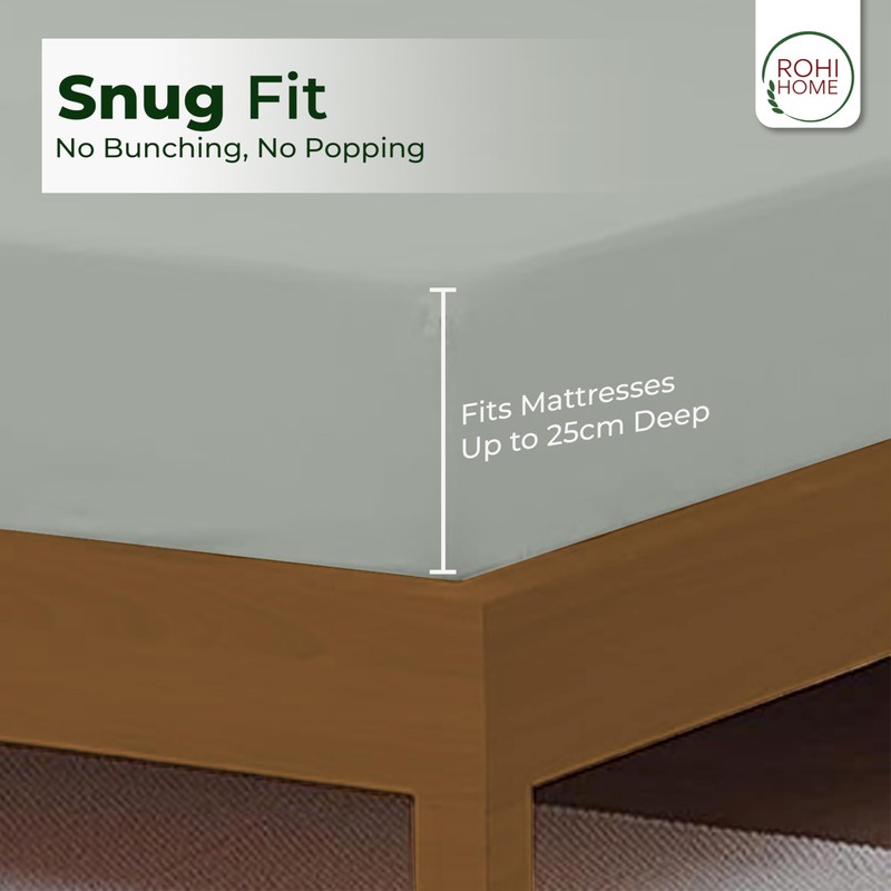 Rohi 25cm Deep Microfibre Fitted Sheet Single Bed – Comfy