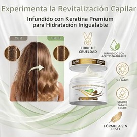 Vitamins Keratin Hair Mask Deep Conditioner - Thin Fine Hair Keratin Argan Silk Hydrating Complex to Repair Dry Damaged Hair and Scalp