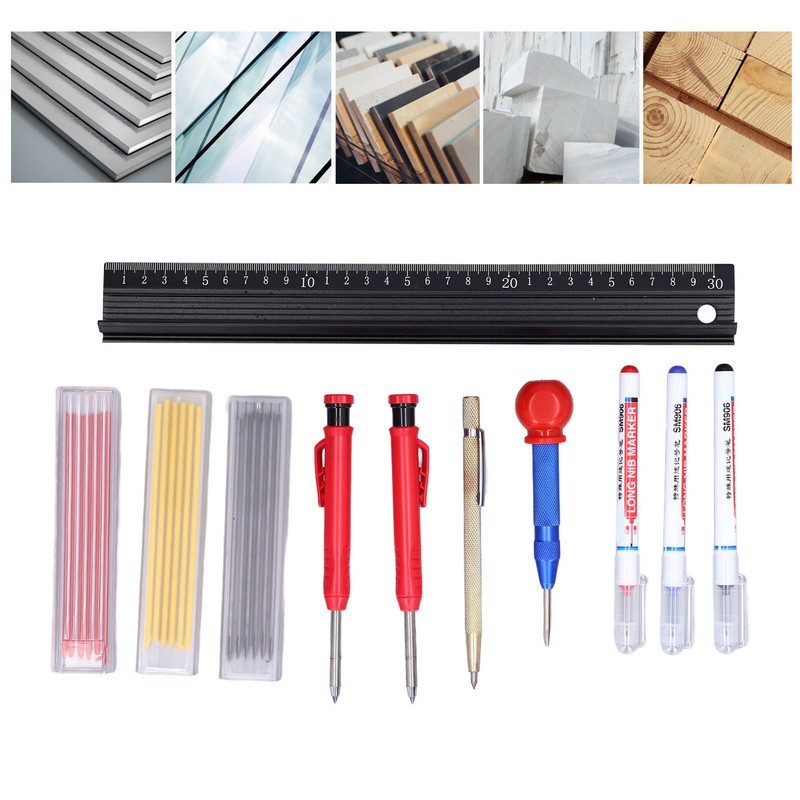 Center Punch Marking Scribing Pen Refill Hole Positioning Tool Set