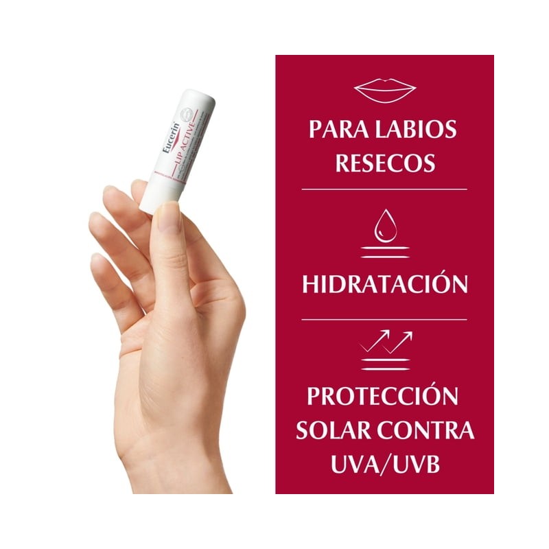 Bálsamo labial Eucerin Lip Active pH5 humectante para piel sensible