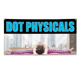 Vinyl Banner Multiple Sizes Dot Physicals Outdoor Advertising Printing Business Outdoor Weatherproof Industrial Yard Signs 4 Grommets 16x40Inches