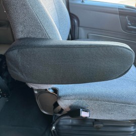 V-TRUCK CORP ARMREST Cover Set for Volvo VNL 2004-2018 OEM Stock SEAT, 15 INCHES, BLACK