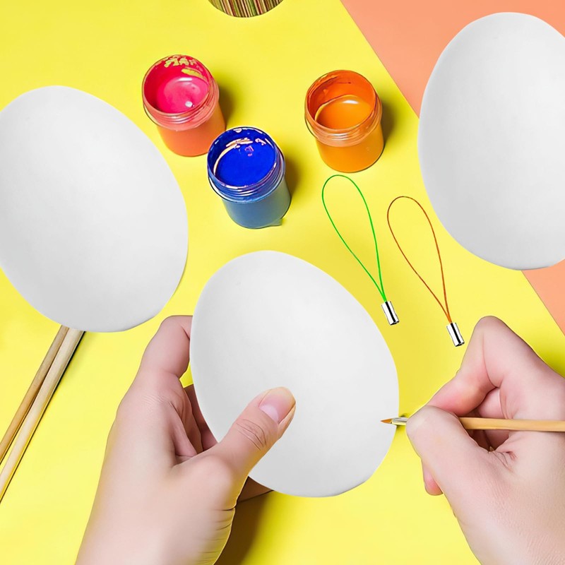 Easter Eggs for Painting and Hanging, Pack of 25 Easter