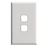 HPM Excel 2 Gang Grid & Cover Outlet Switch Plate,
