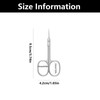 Stainless Steel Nail Scissors, Cuticle Scissors with Curved Tip, Multipurpose