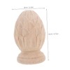 OUNONA Wood Carved Post Topper Finial: 3.14inch Wooden Finial for