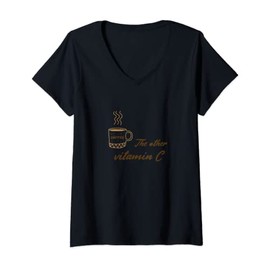 Womens Coffee is the other Vitamin C V-Neck T-Shirt
