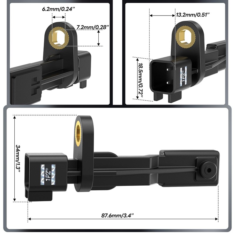 1PZ JPD-A6N 2 Pin ABS Wheel Speed Sensor 52125003AB Rear