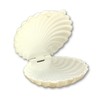 2.5 Inch White Plastic Seashell Clam Shell Party Favors Bulk