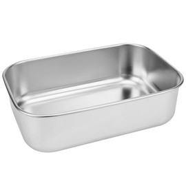 Linkidea 304 Stainless Steel Electric Lunch Box Inner Container, 8.7" Removable Reusable Tray Compatible with DUPASU 1.8L, Non-Compartments Food Organizer Replacement (Silver)