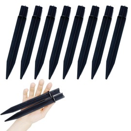 Leewoth 8pcs Plastic Ground Spikes ABS Ground Spikes Solar Lights Replacement Stakes Garden Lights Landscape Security Light 8.25 Inch