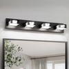 Joossnwell Black Vanity Light for Bathroom (4-Light, 28-Inch) Crystal Bath
