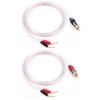 JORZOR 2 Pack Pin Type Plug to RCA Male Plug