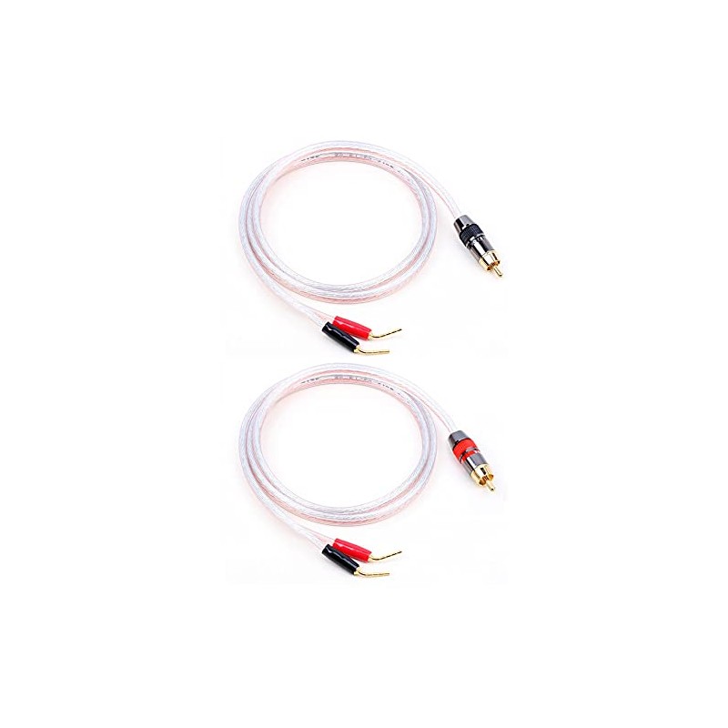 JORZOR 2 Pack Pin Type Plug to RCA Male Plug