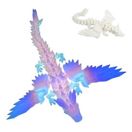 YHNMMNO 3D Gedrucktes Kristall Drachen, Beweglicher Kristalldrache Spielzeug,Leuchtet im Dunkeln Drache 3D Druck Geschenk, Osterei, bewegliches Drachenspielzeug für Geburtstag