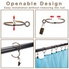 Openable Curtain Rings with Eyelets,1inch Heavy Duty Rustproof Metal Drapery