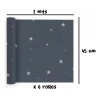 AJC Papel Tapiz De Contacto Autoadhesivo 45x2mts 6 Pz Estrellas