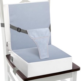 Toddler Booster Seat for Dining Chair, 3 Point Buckle Stronger Security 2Pcs PU Waterproof Easy Cleaning Kids Booster Seat Dining, Adjustable Seat Belts & Non-Slip Bottom