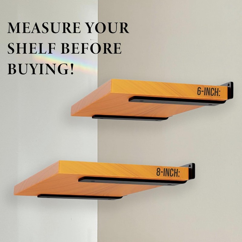 Pubiao 2 Pack Shelf Brackets 20cm, Heavy Duty Wall Brackets,
