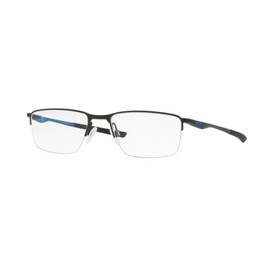Oakley Men's Ox3218 Socket 5.5 Rectangular Prescription Eyeglass Frames, Satin Black/Demo Lens, 56 mm