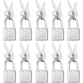 10-Pack Premium Mini Cute Diary Padlocks with Keys – Durable Metal Locks for Secure Storage of Personal & Travel Items, Tiny Small Luggage Locks for Jewelry Boxes Decor and Backpack Travel