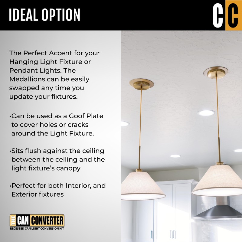 The Can Converter Off-White Paintable Plastic Goof Ring for Ceilings
