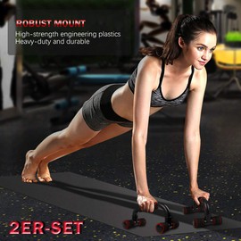 Push Up Bar Stands, Fitness Press Up Bar with Non-Slip Foam Handles for Arms, Chest and Shoulder Training Gym home Workout Exercise（Red）