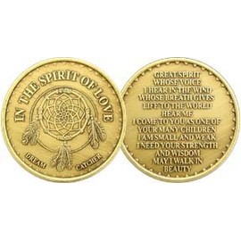 In The Spirit of Love - Bronze AA (Alcoholics Anonymous) -ACA-AL-ANON - Sober / Sobriety / Affirmation / Birthday / Anniversary / Desire / Recovery / Medallion / Coin / Chip