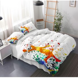 CXYXHW Basketball Bed Linen for Children, Basketball 3D Print Boy Bedding Set, Basketball Pattern Sports Duvet Cover Set with Zip, 3-Piece Soft Children's Bed Linen (Basketball 1, 135 x 200 cm)