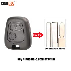 Kesiku Peugeot / Citroen Key Shell Case for Peugeot 106 107 206 207 306 307 406 407 Citroen C1 C2 C3 C4 C5 Xsara Picasso Saxo Berlingo Car Key Fob Peugeot 206 Key with Screwdriver 1pcs
