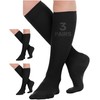 (3 Pairs) Petite Sheer Compression Socks for Women 15-20mmHg -