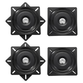 uxcell 4 Pack 8 Inch Bar Stool Swivel Plate Replacement, Ball Bearing Seat Swivel Base 400lbs Capacity for Bar Stool, Swivel Chair or Recliner, Black