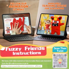 JMMICO Mindfulness DIY Craft Kit, Kids Emotion Toys with Tutorial&Lesson Plans, Kids Pipe Cleaners Craft Kit for Parent-Child Interaction&Classroom Teaching, Develops EQ&Creativity, Ideal Kids Gift