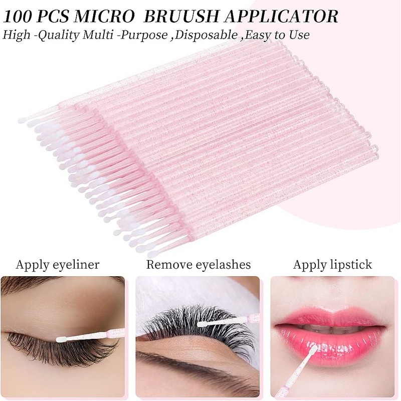 200 Piezas Kit de Suministros de Extensión de Pestañas, Cepillos