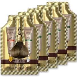 Champú En Ampolla Para Teñir Permanentemente El Cabello Al Instante - Sin Parabenos, Coloración Fácil Y Rápida En 5 Minutos, Tinte Para Cubrir Canas Con Queratina Y Colágeno, Hecho En