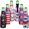 6 Pcs American Flag Beer Bottle Sleeves Patriotic USA Bottle