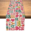 Vohado Happy Mother's Day Table Runner Pink Rose Butterfly Love