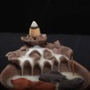 Two Fishes Incense Holders Ceramic Backflow Incense Burner Purple Clay