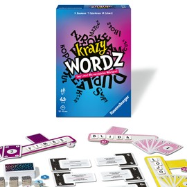 Ravensburger Ravensburger 26837 - Krazy Wordz - Gesellschaftsspiel für die ganze Familie, Spiel für Erwachsene und Kinder ab 10 Jahren, Partyspiel, Silvesterspiel für 3-8 Spieler - mit 240 Spielkarten