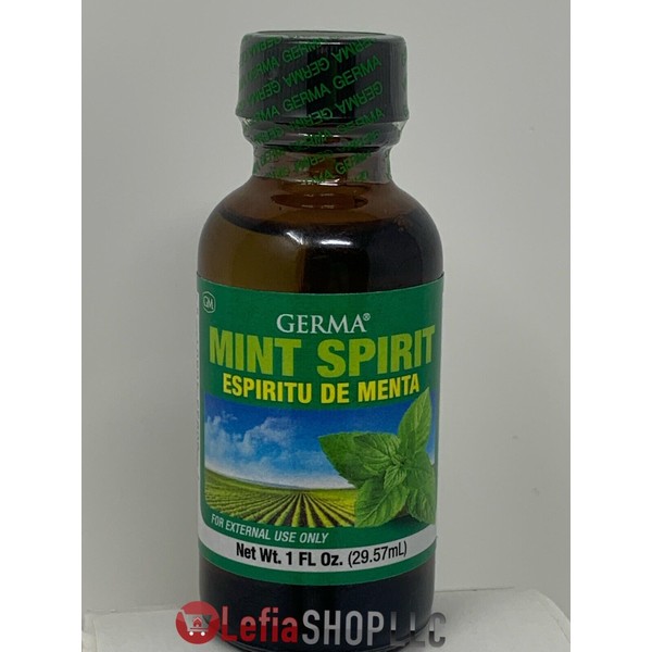 Germa Mint Spirit, Herbal Remedy, Colds, Muscle Pain and Sprains/Espiritu de Men