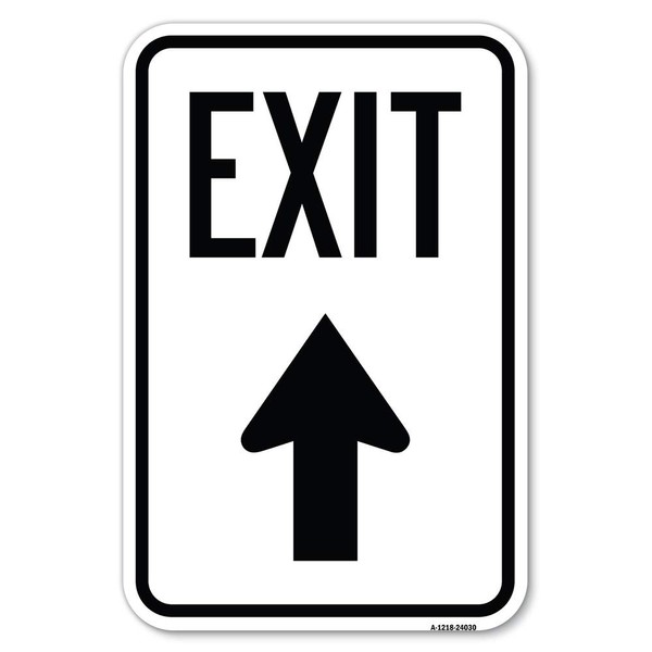 Exit Sign Exit with Up Arrow | 12" X 18"