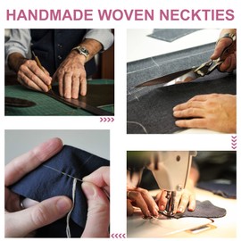 URAQT Men's Ties, Satin Elegant Tie 8 cm for Men, Classic Wedding Tie for Office or Festive Events (Red)