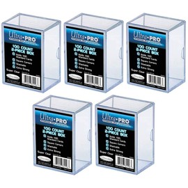 Ultra Pro Pack of 5 - 100 Count 2 Piece Storage Box