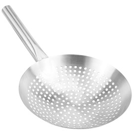 DOERDO Oil Skimmer Pasta Strainer 10 Inch Stainless Steel Kitchen Utensils Wire Strainer Pasta Strainer Spoon Food Strainer, 26CM