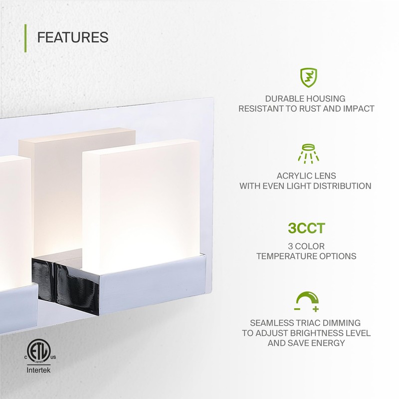 ASD 4 Light 24 Inch LED Bathroom Vanity Light -