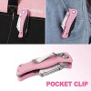 WORKPRO Folding Utility Knife Quick Change Box Cutter Pink Razor