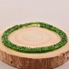 Natural Russian Chrome Diopside Faceted Rondelle Beaded Necklace Gemstone Jewelry,